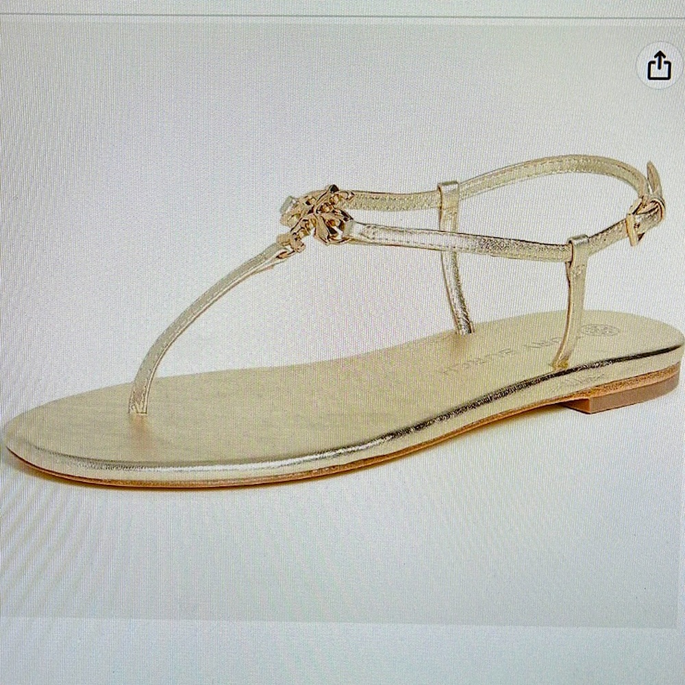 Perfect condition thong, Tory Burch sandals - gold